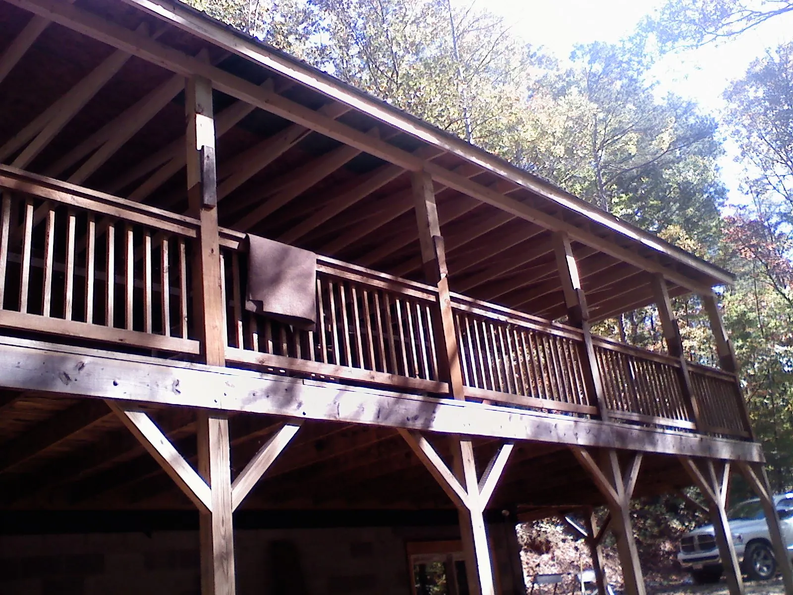 Timber framing under a new elevated porch and deck — Roof Leak Repair in Sneads Ferry by Roofing Brothers